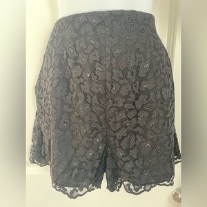 Juicy Couture Black Label Floral Lace Short with Scalloped Hem